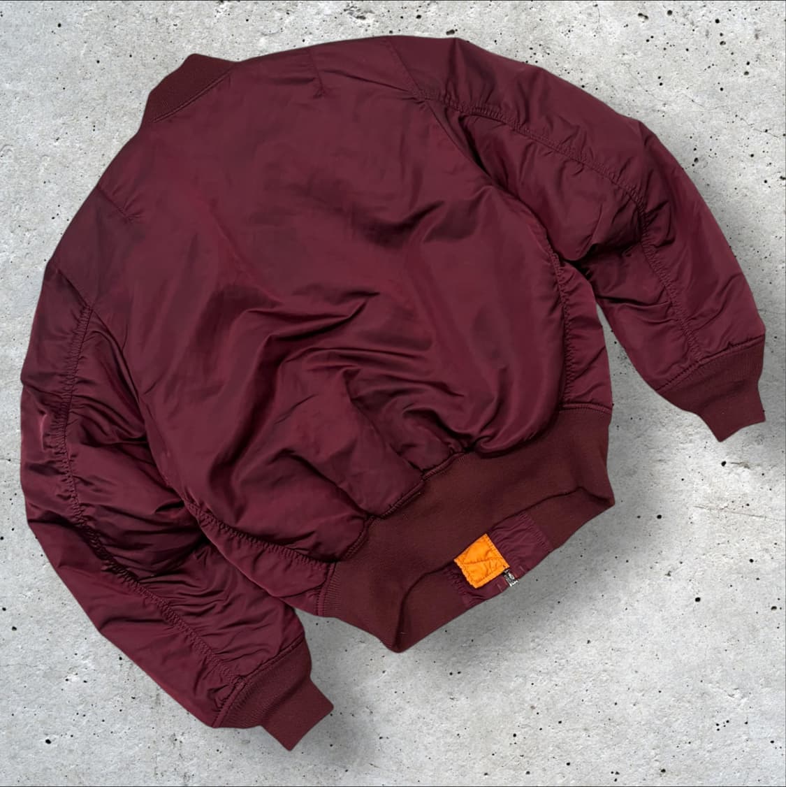 [S] 알파인더스트리 버건디 MA-1 항공 점퍼 자켓 B716 상품이미지2