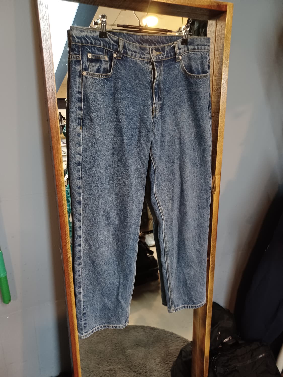 엑스톤즈 빈티지워싱 루즈핏 청바지 L 상품이미지4