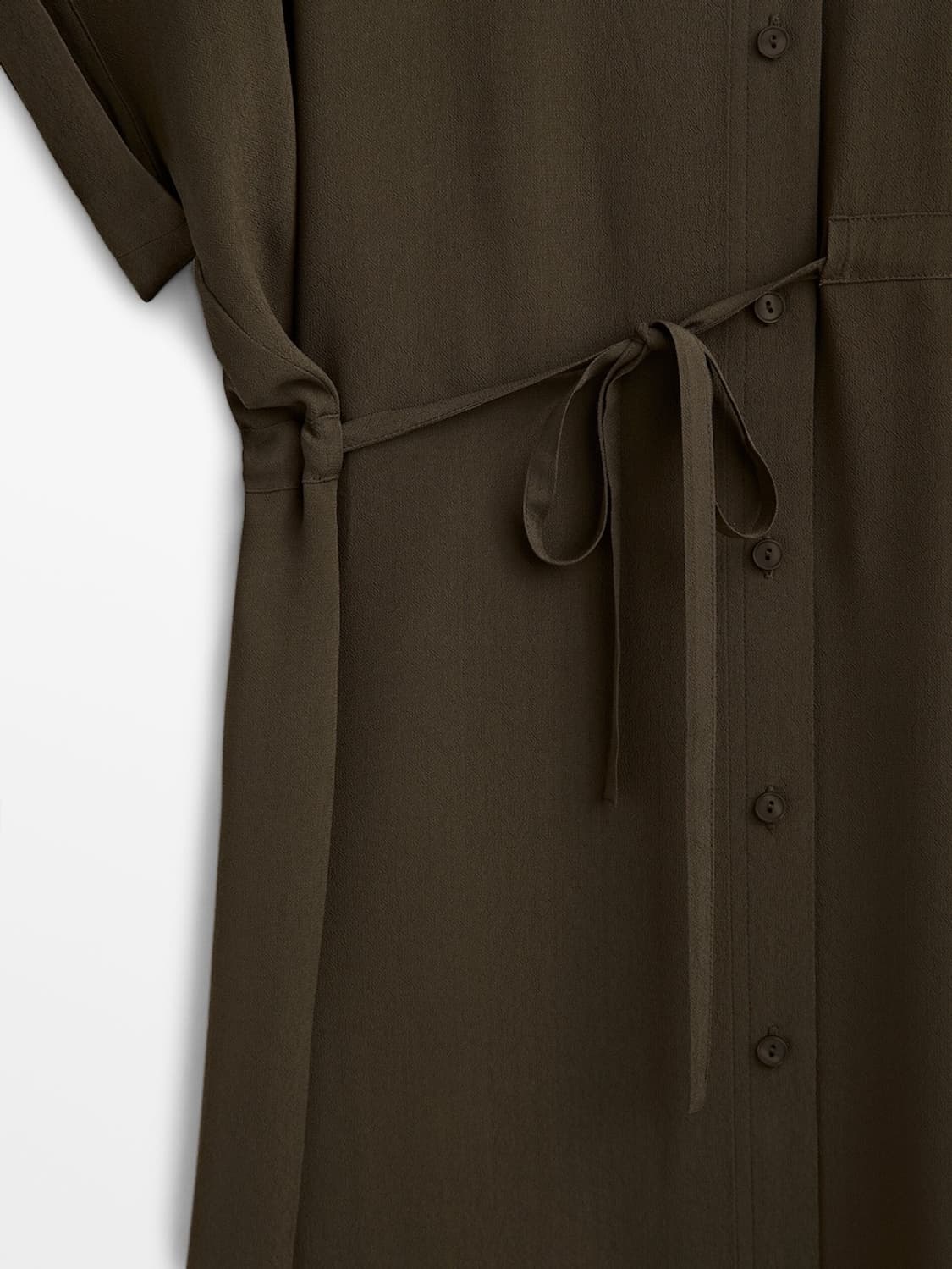 마시모두띠 반팔 셔츠 원피스 카키브라운 상품이미지5