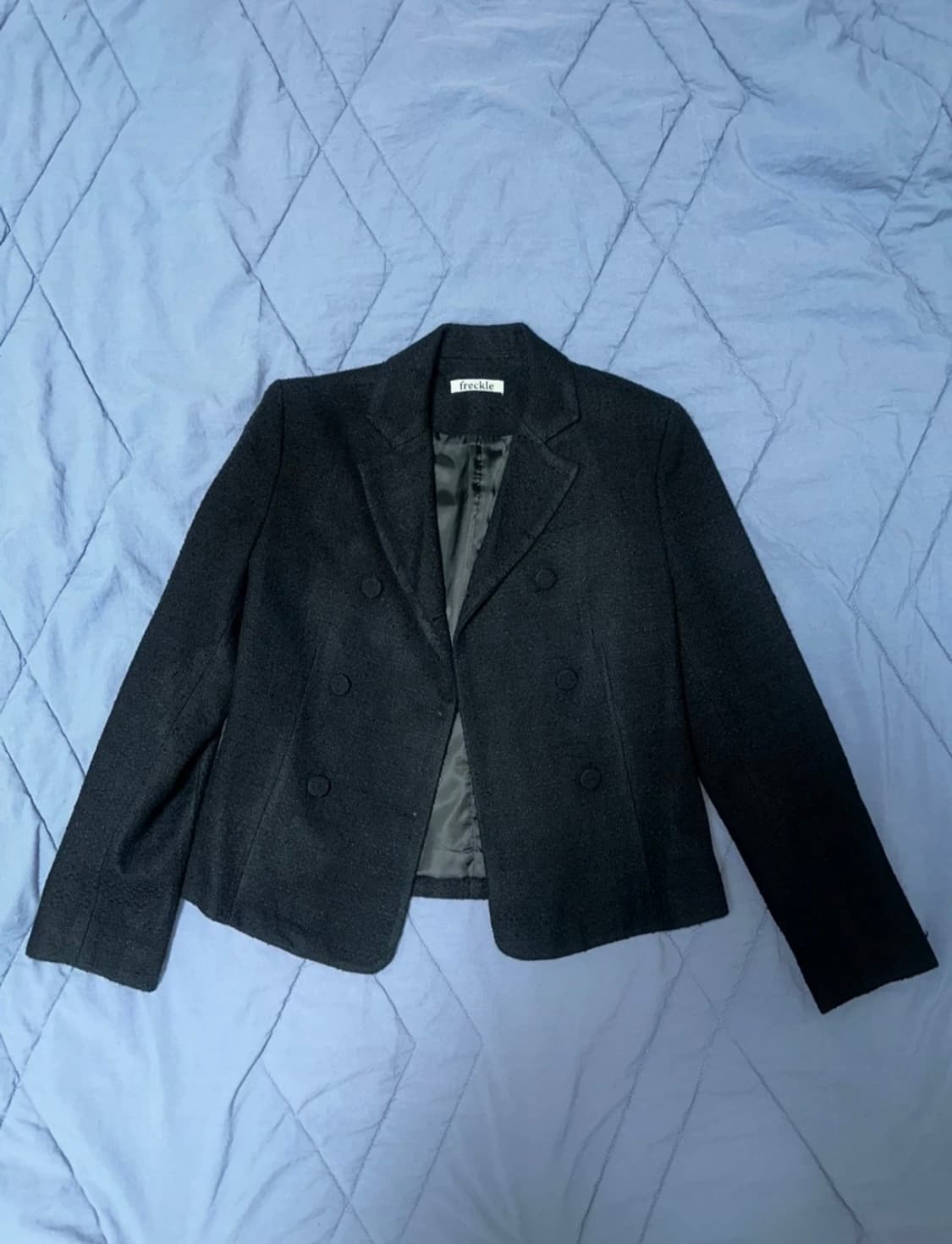 freckle 프레클 블랙 더블 버튼 자켓 상품이미지1