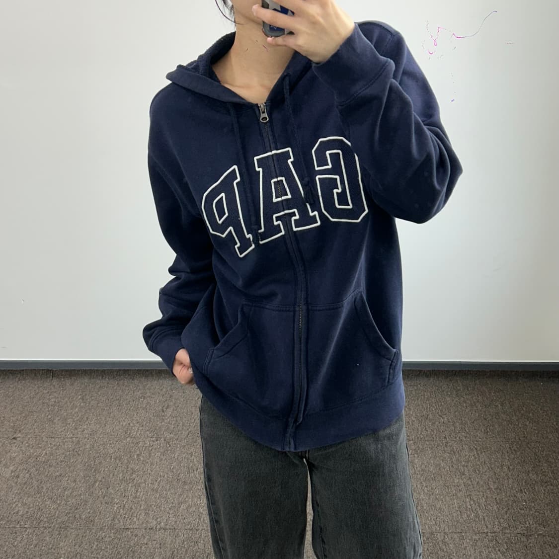 Gap 갭 네이비 후드집업 상품이미지2