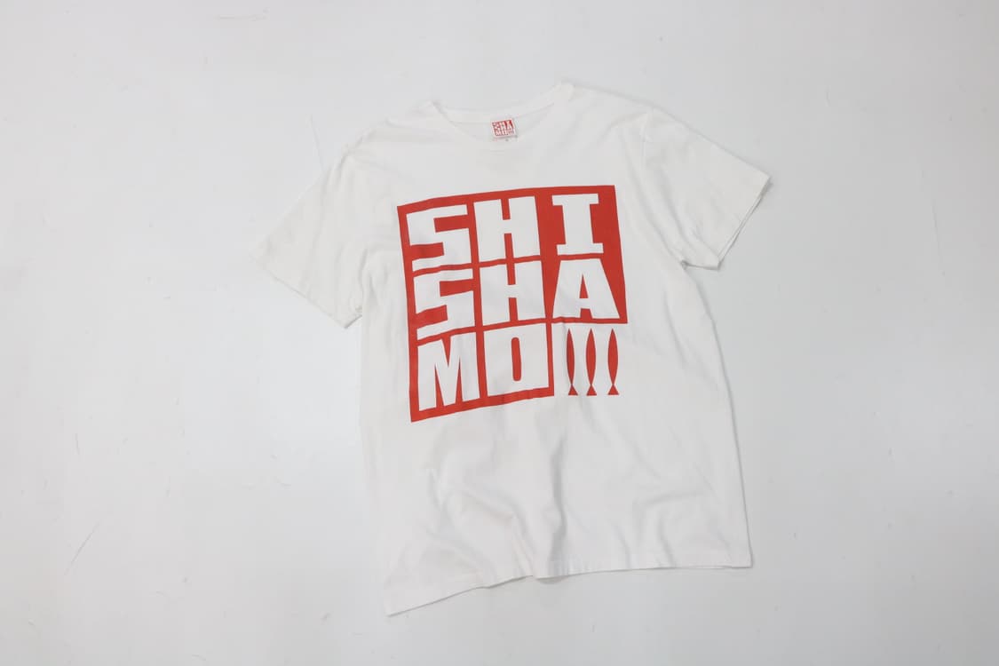 SHISHAMO 시샤모 일판 밴드 투어 굿즈 빅로고 화이트 반팔티셔츠 M 상품이미지2