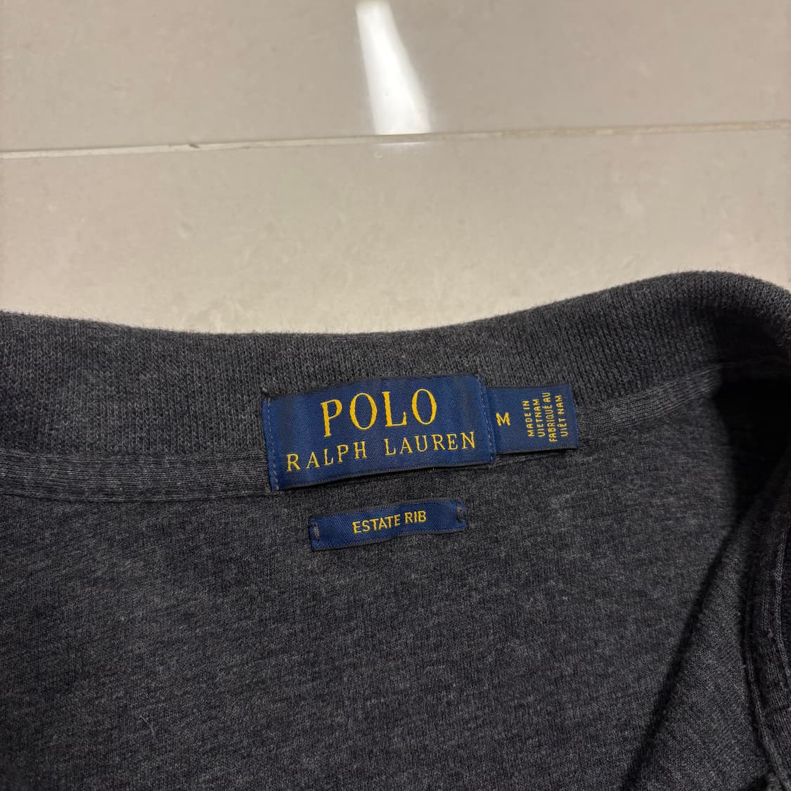 정품 폴로 랄프로렌 신형 반집업 코튼 니트 차콜 상품이미지7