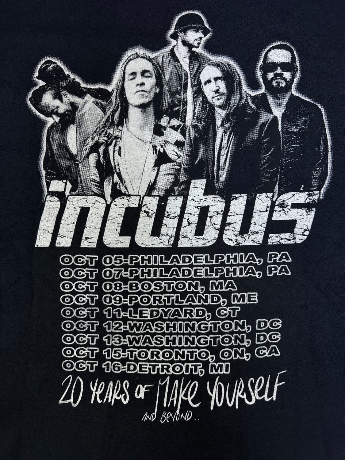 빈티지 인큐버스 incubus 20주년 투어 밴드 티 L 상품이미지5