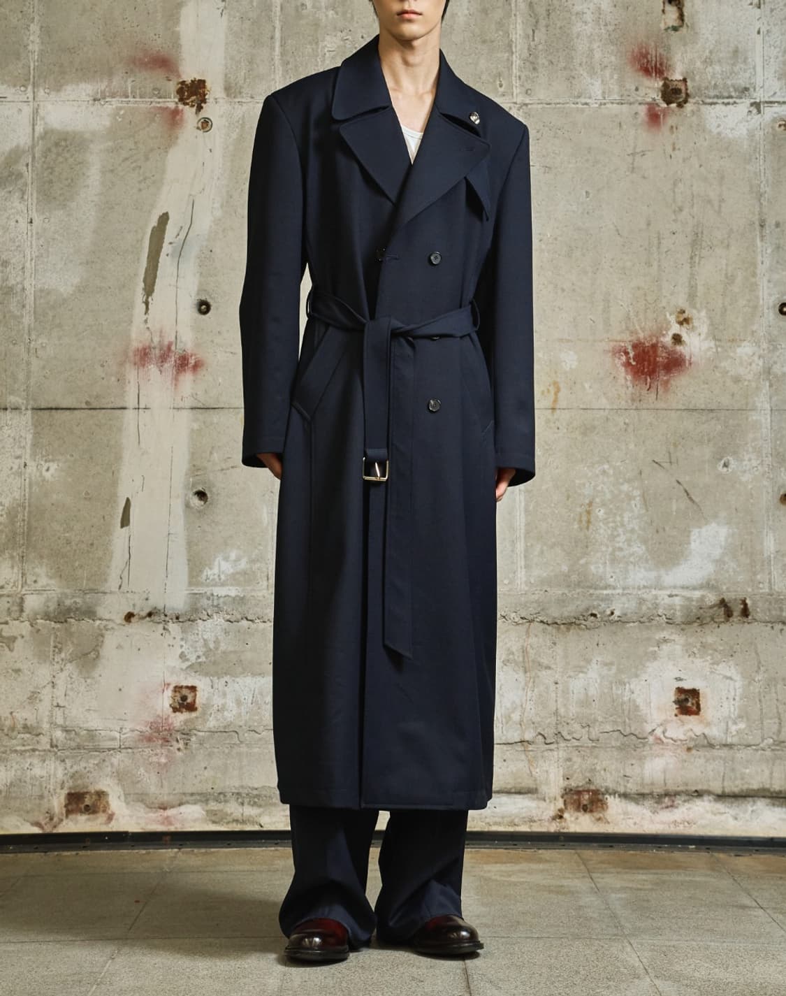 슬링스톤 x kkst 하이넥 트렌치 코트[네이비](M) 상품이미지1