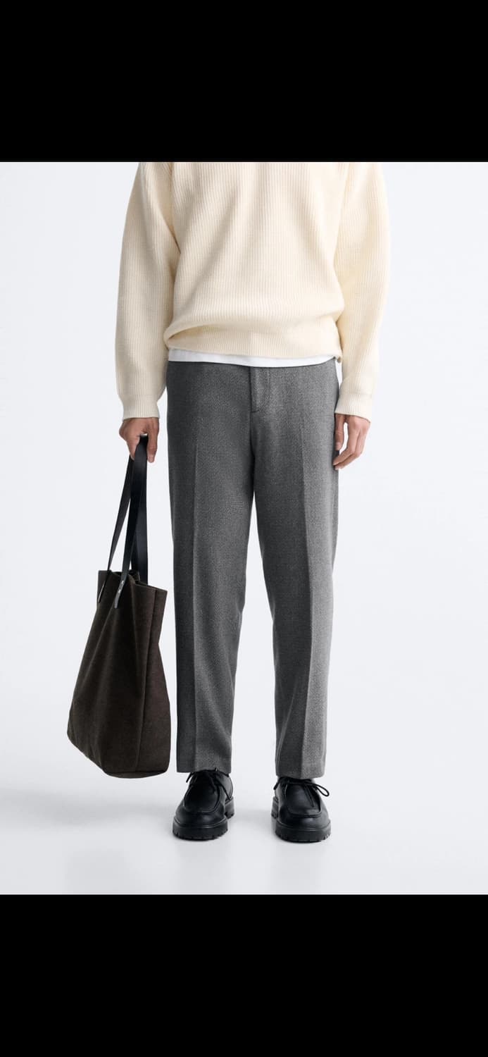 자라 그레이 턱 팬츠 30 상품이미지2