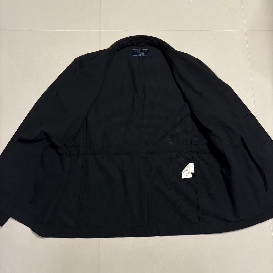 정품 비슬로우 시어서커 블랙 블레이저 자켓 상품이미지6