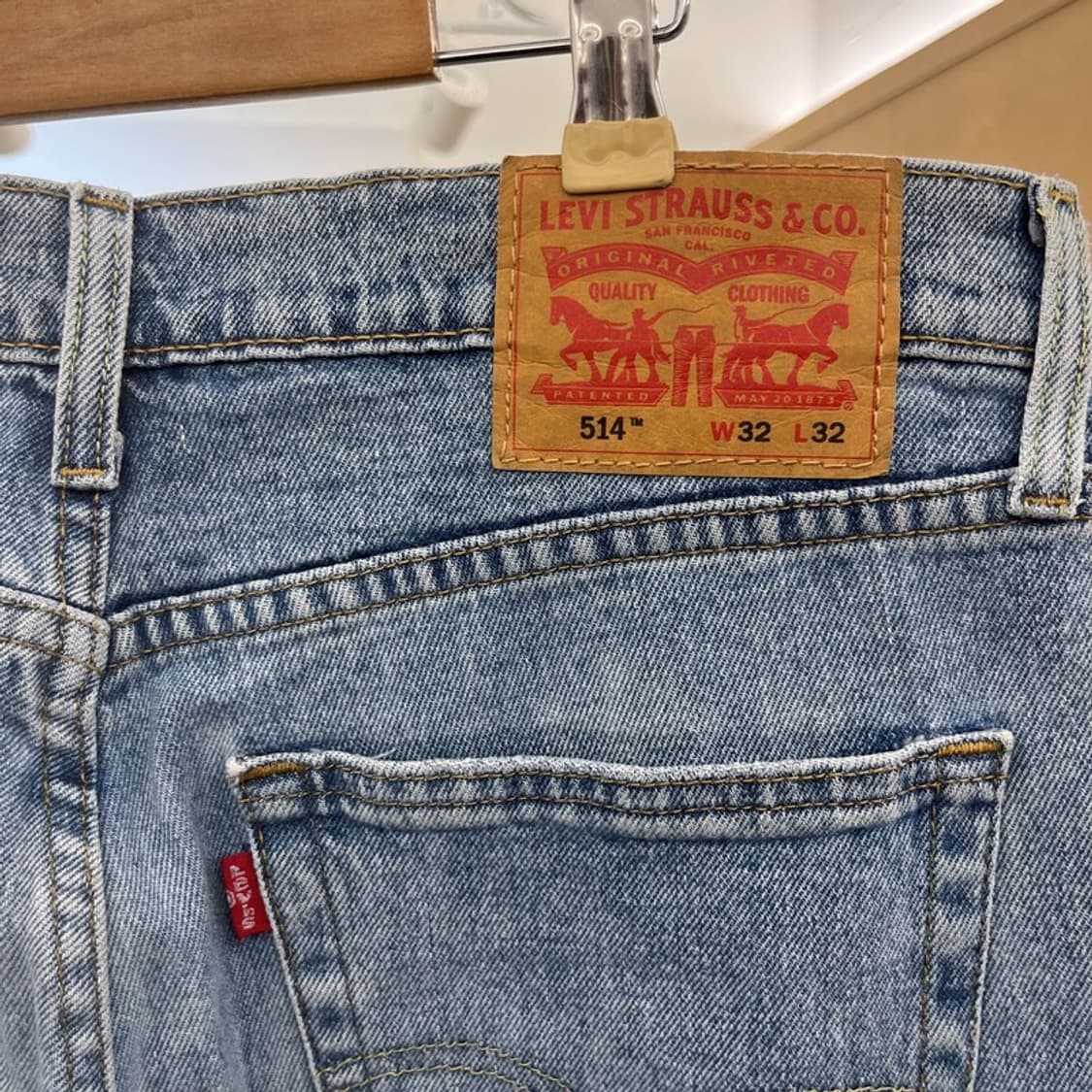 리바이스 514 캐주얼 빈티지 데미지 워싱 데님팬츠 32인치 C10161 상품이미지5