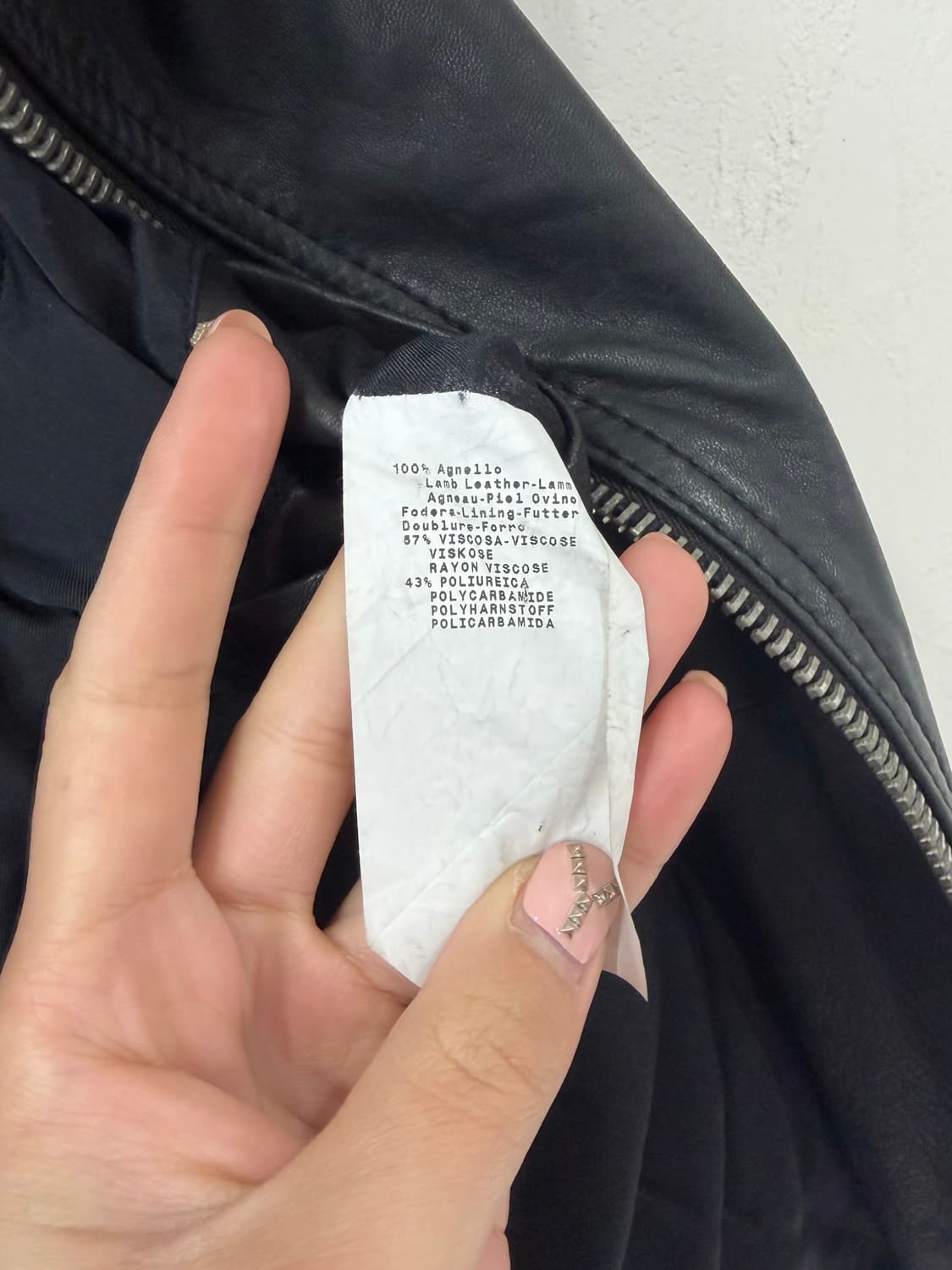 엠포리오 아르마니 디테쳐블 슬리브 레더 라이더 자켓 상품이미지6