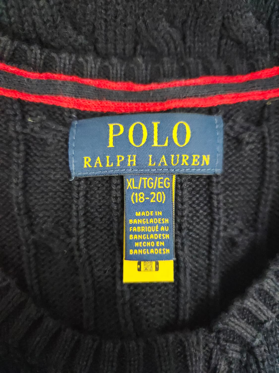 폴로 랄프 로렌 네이비 케이블 브이넥 니트 조끼 상품이미지6