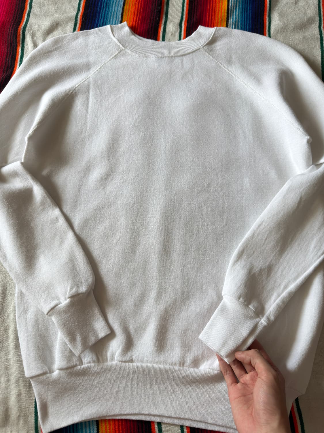 80's USA PANNILL plain White Sweatshirt 상품이미지3