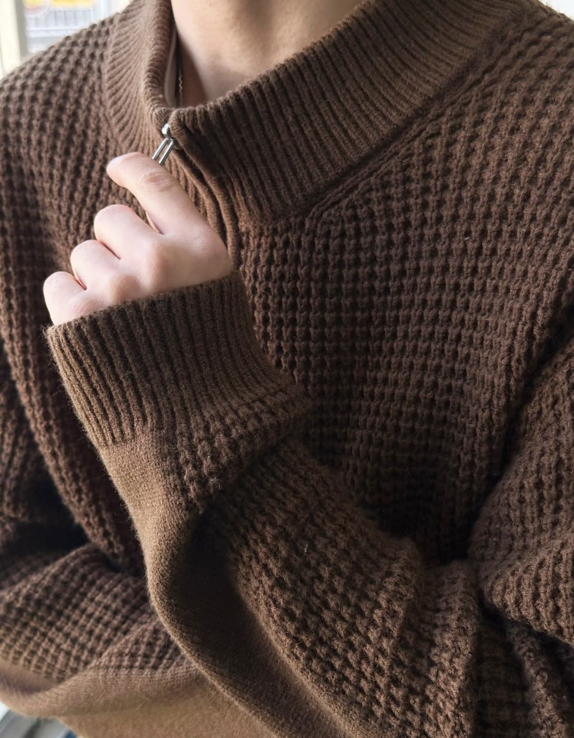 Middle gauge fisherman knit top 상품이미지9