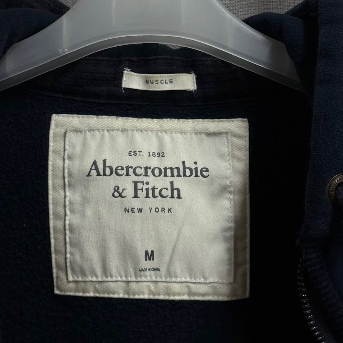 [M] 아베크롬비 네이비 기모 후드집업 상품이미지5