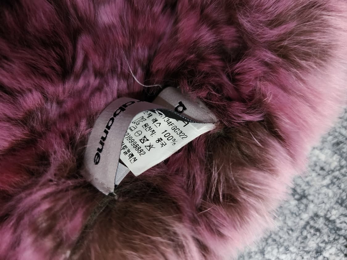 파코라반 빈티지 로즈 렉스 토끼털 퍼 머플러 목도리 상품이미지5