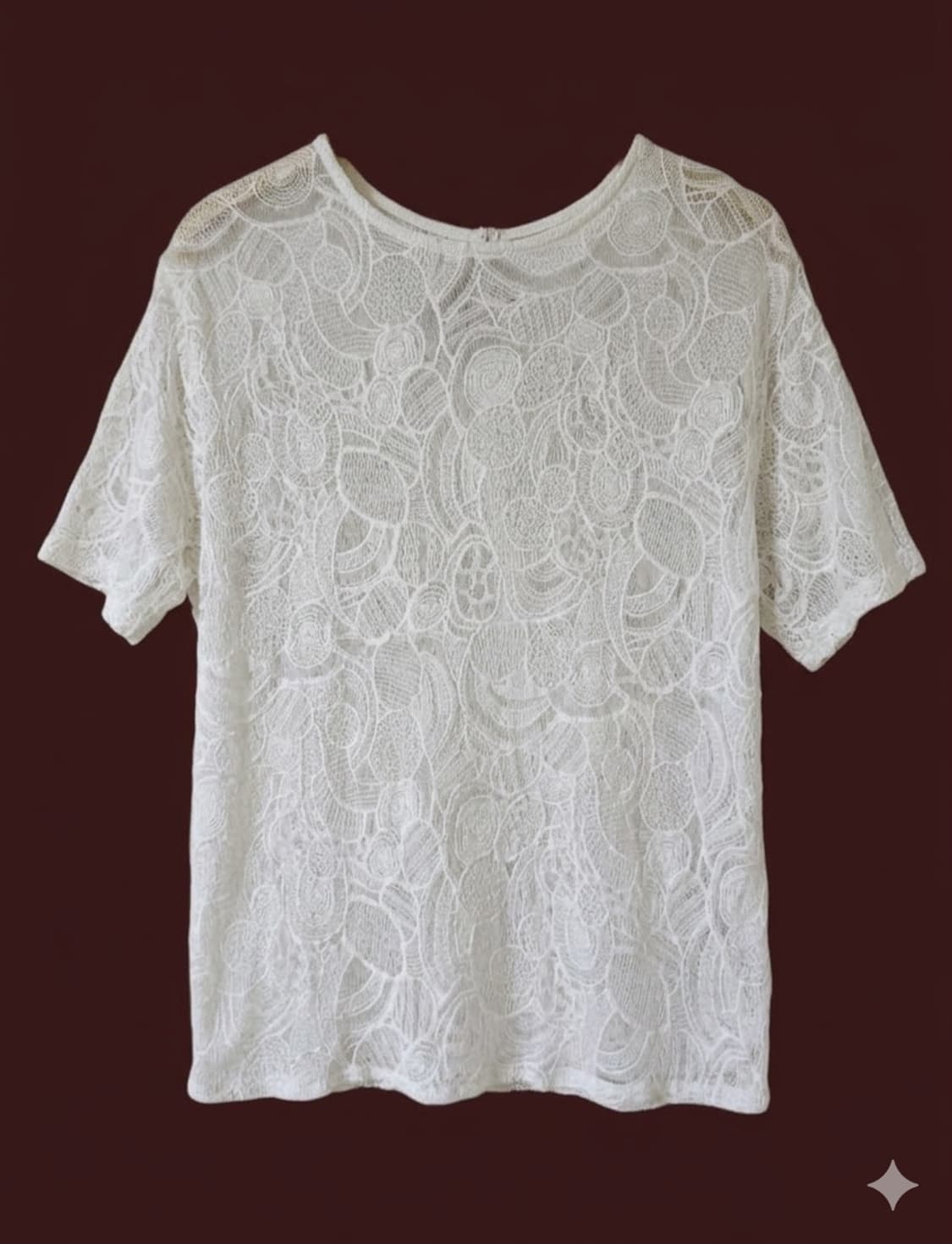 ♧ 페이우 FAYEWOO 화이트 레이스 반팔 블라우스 55 상품이미지5