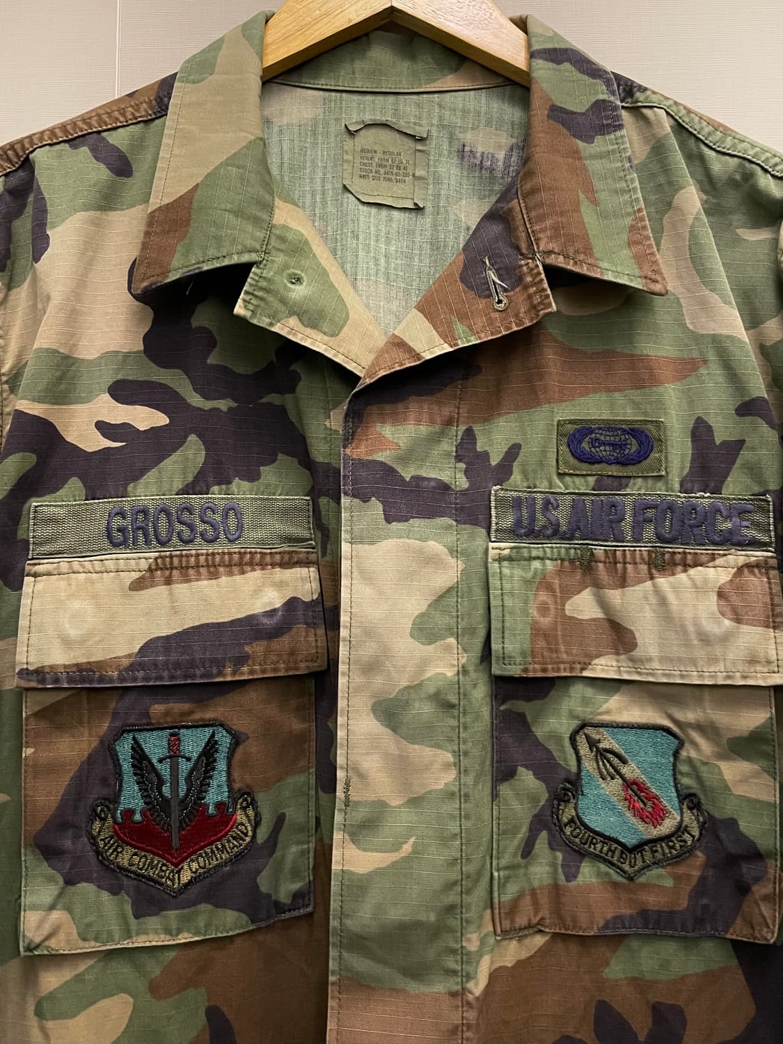 (M/R)90s US army 밀리터리 카모 우드랜드 BDU 셔츠 자켓 상품이미지4