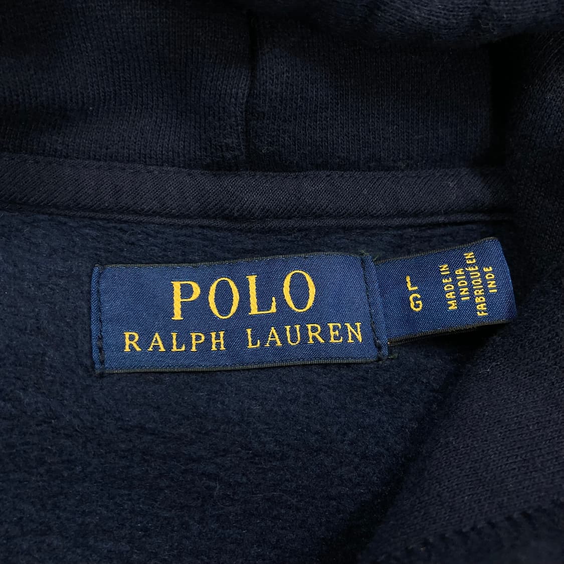 폴로 랄프로렌 네이비 컬러 스몰 포니 미니멀 후드티 상품이미지3