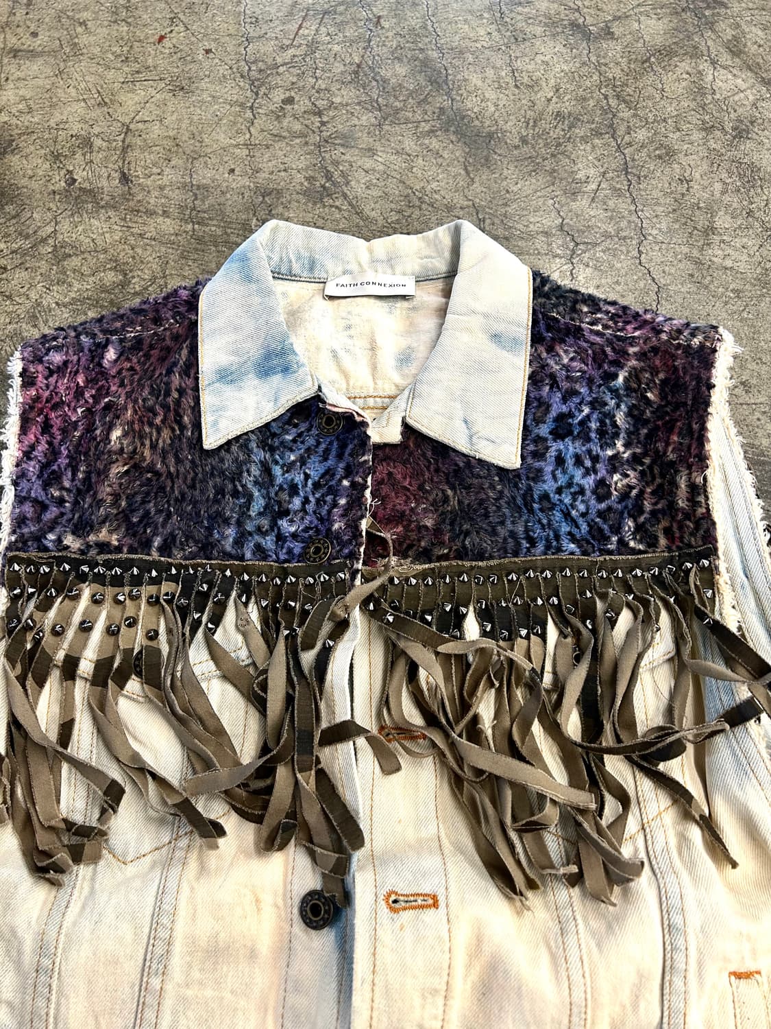 Pringe Stud Denim Vest 상품이미지3