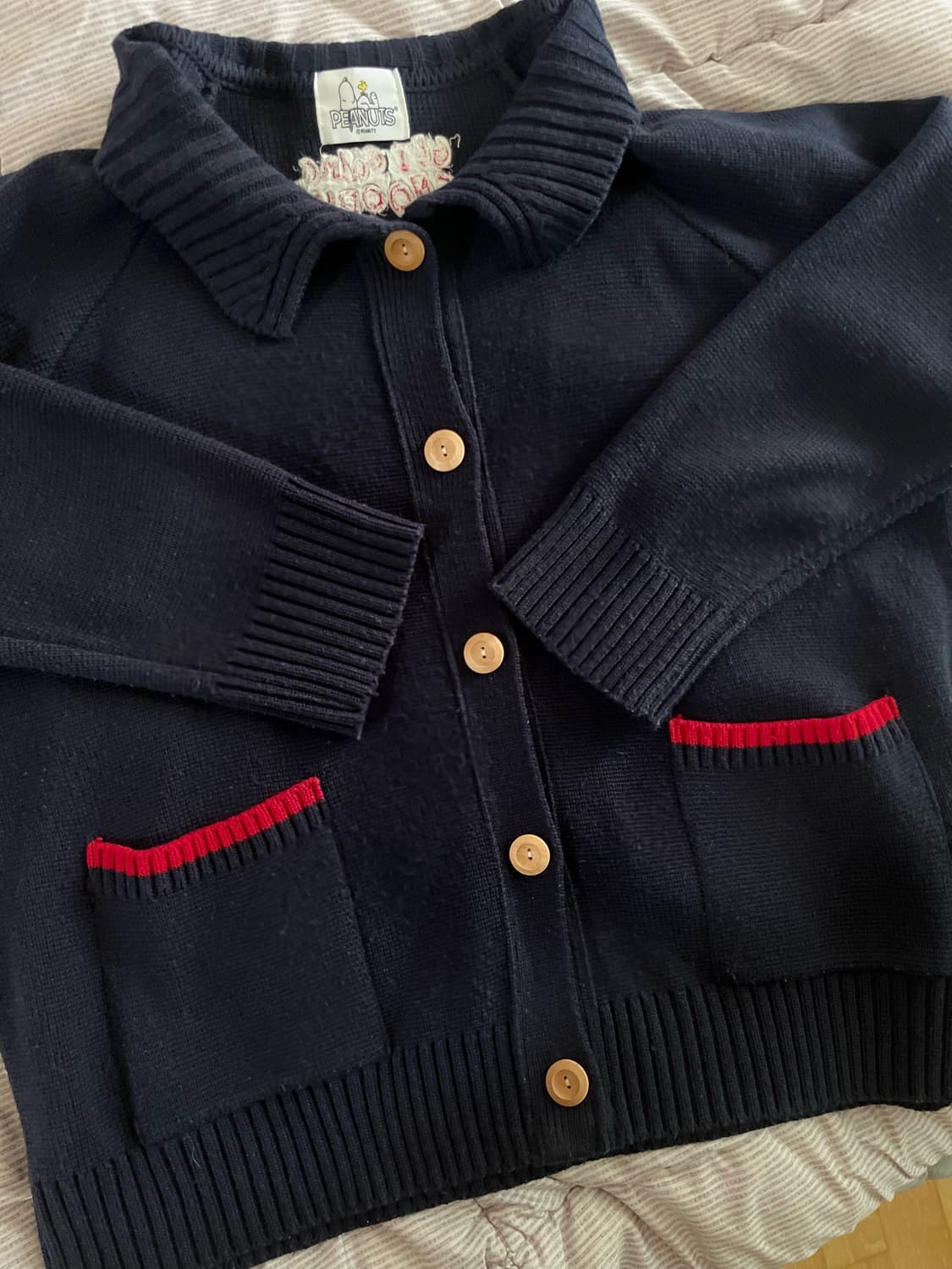 Peanuts 스누피 네이비 니트 가디건 상품이미지2