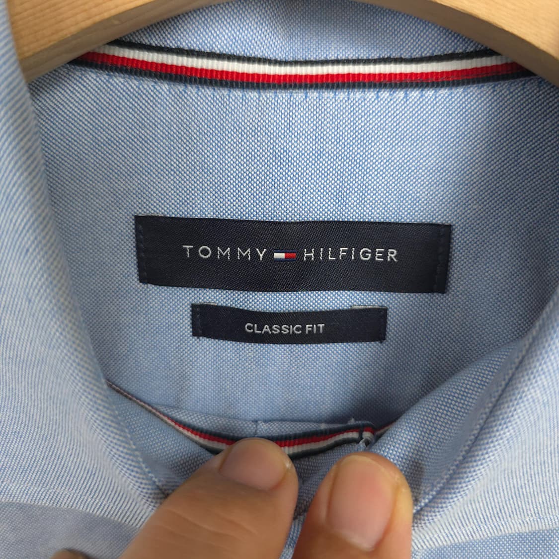 남성용 타미 힐피거 Tommy Hilfiger 클래식핏 옥스포드 셔츠 M 상품이미지5