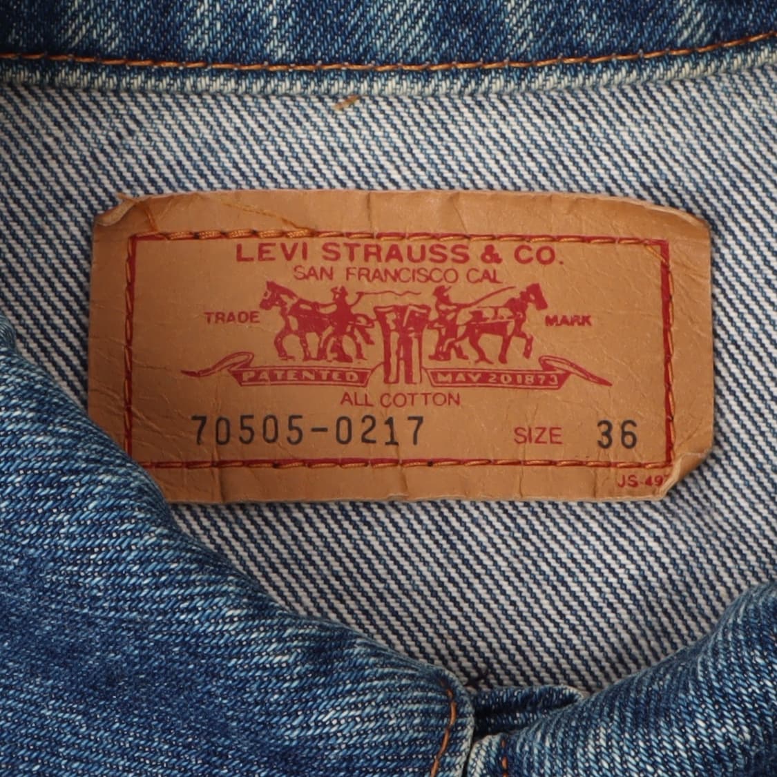 리바이스 70505-0217 macau made 데님자켓 상품이미지8