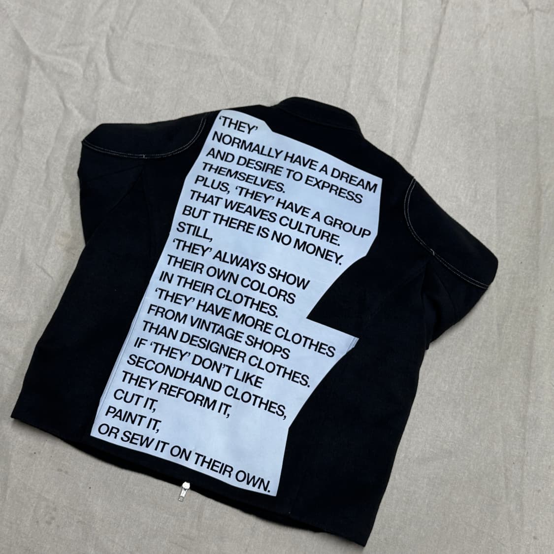 더뮤지엄비지터 백패치 바이커 울 자켓 L 상품이미지2