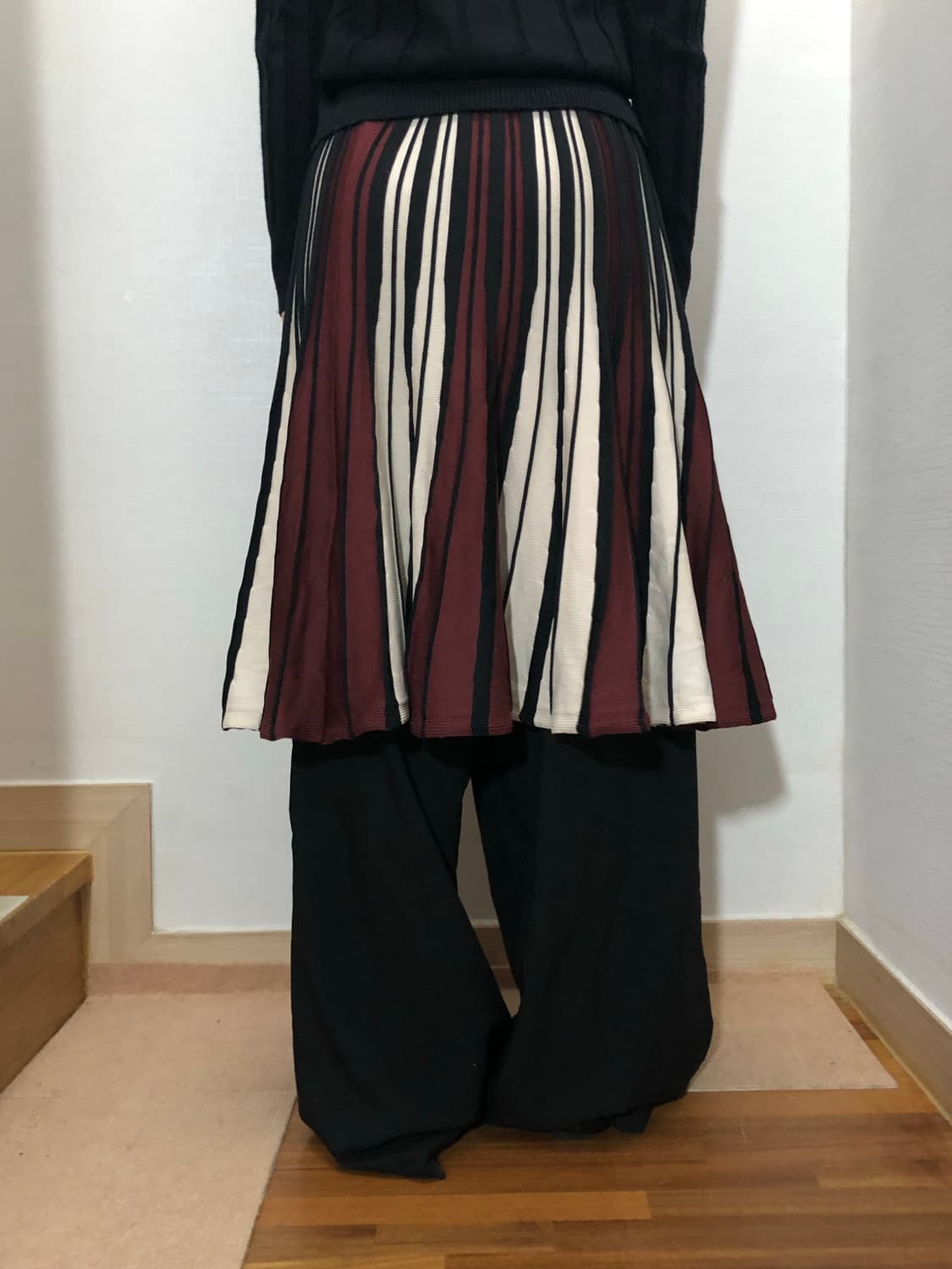 빈티지 컬러 믹스 스트라이프 스커트 상품이미지10