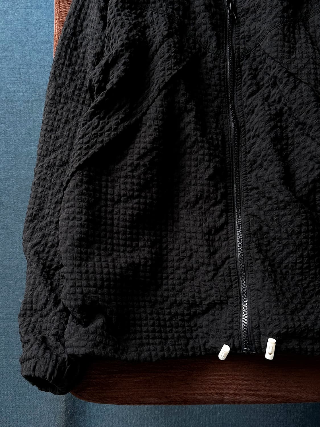 Design volume fabric zip easy parka 상품이미지5