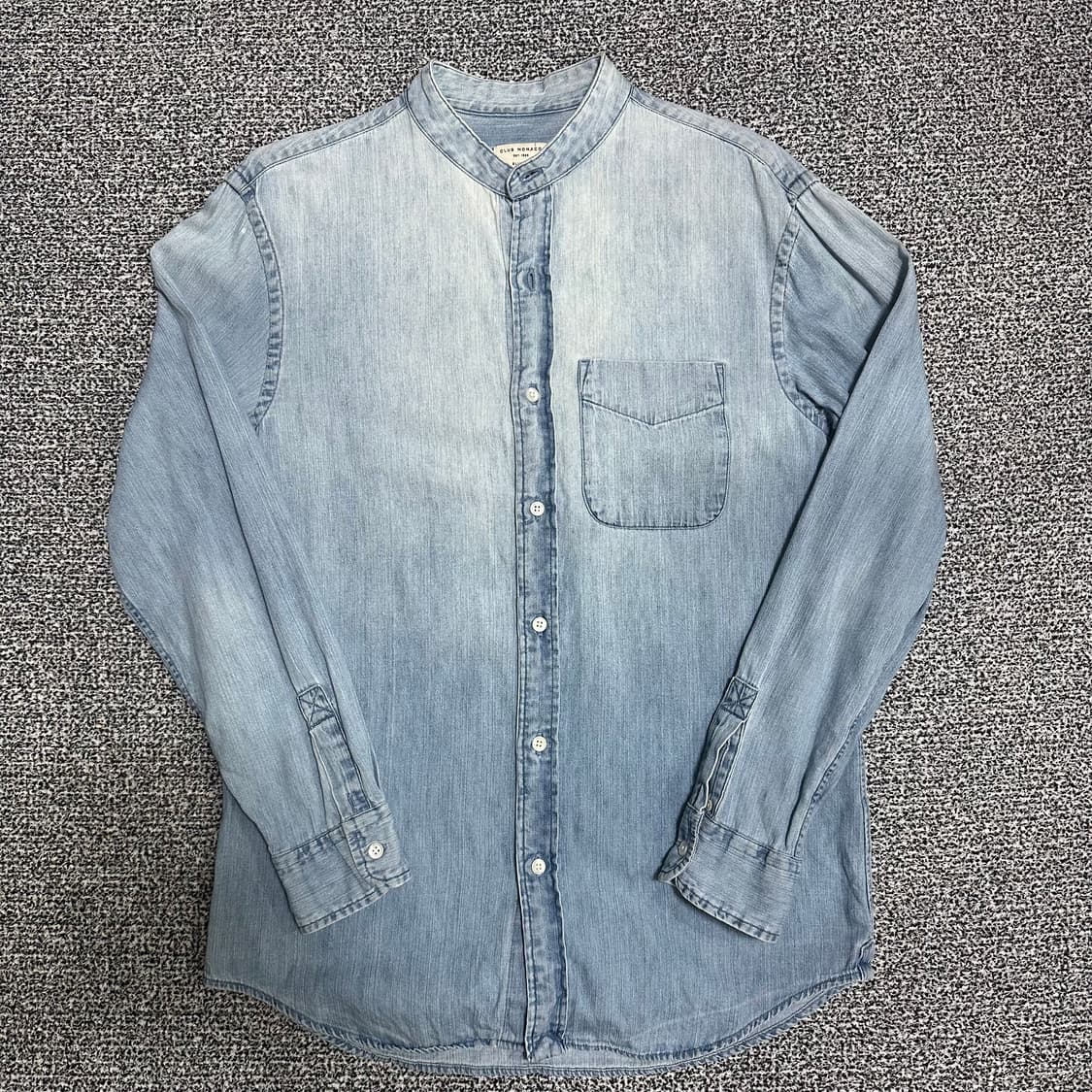 (S) 클럽모나코 헨리넥 데님 셔츠 상품이미지1