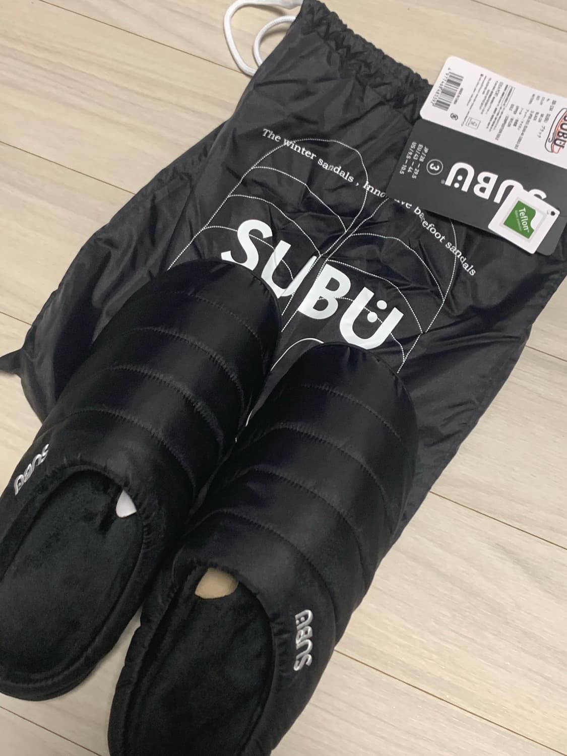 (3사이즈) SUBU 스부 퍼머넌트 블랙 슬리퍼 상품이미지2