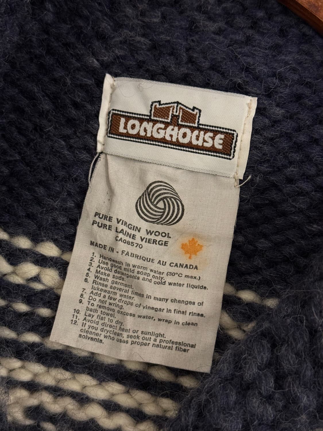 M) Canada LONGHOUSE Cowichan Wool Cardig 상품이미지9