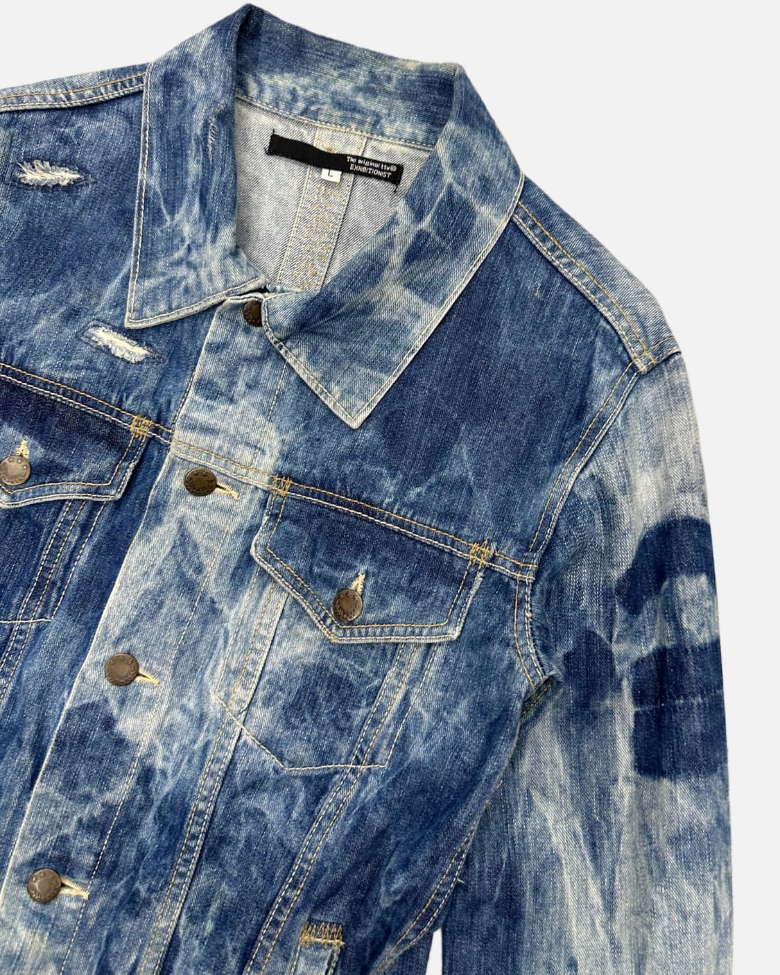 EXHIBITIONIST acid washing damage denim  상품이미지2