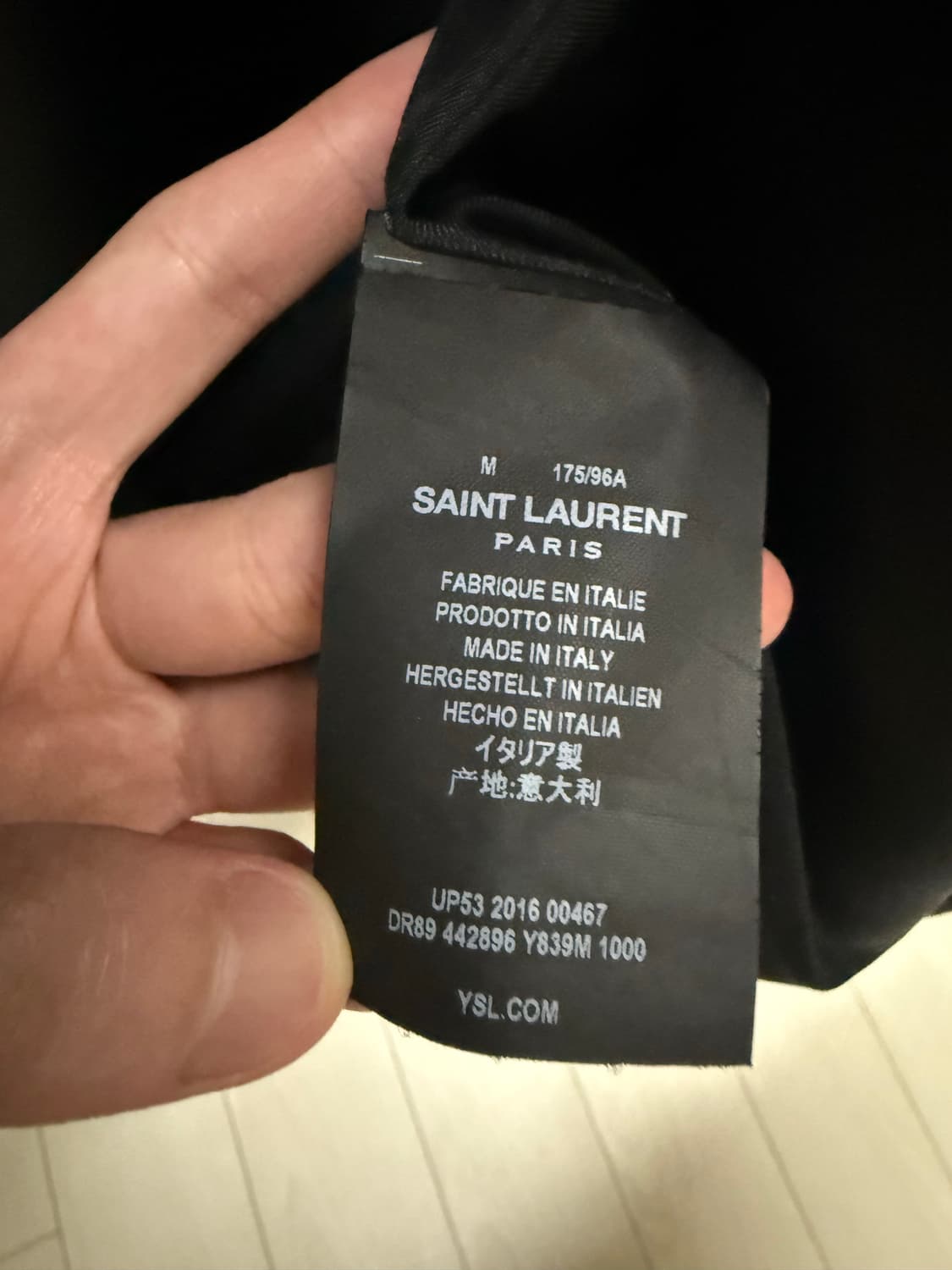 생로랑 뮤직노트 벨벳 자켓 음표 블랙 m 상품이미지9