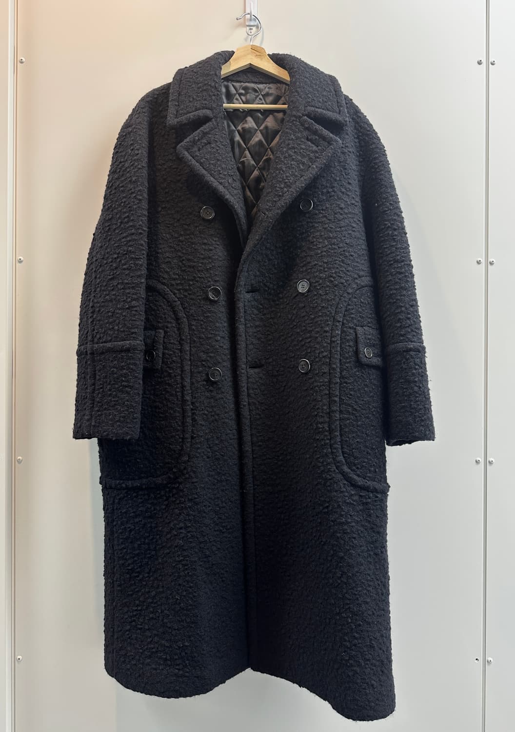 송지오 시그니처 헤비부클레 롱 코트 (48) 상품이미지2