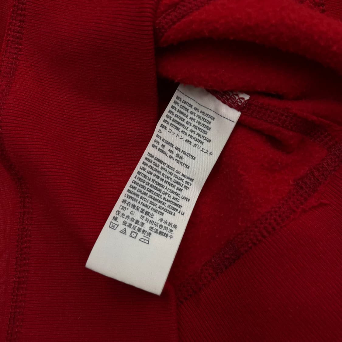 아베크롬비 빈티지이글 레드 후드 L 상품이미지6