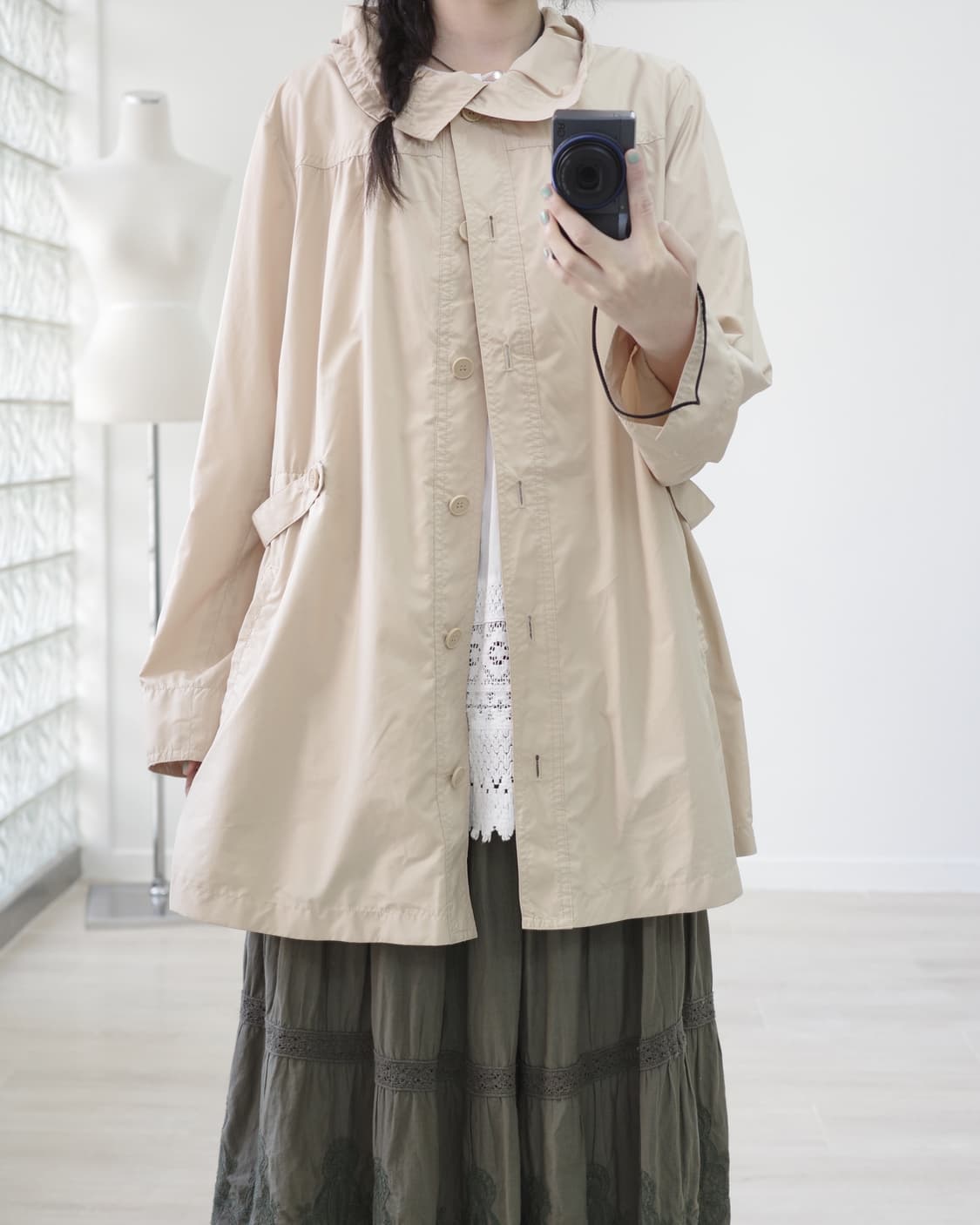 Topvalu light beige wind breaker 상품이미지8