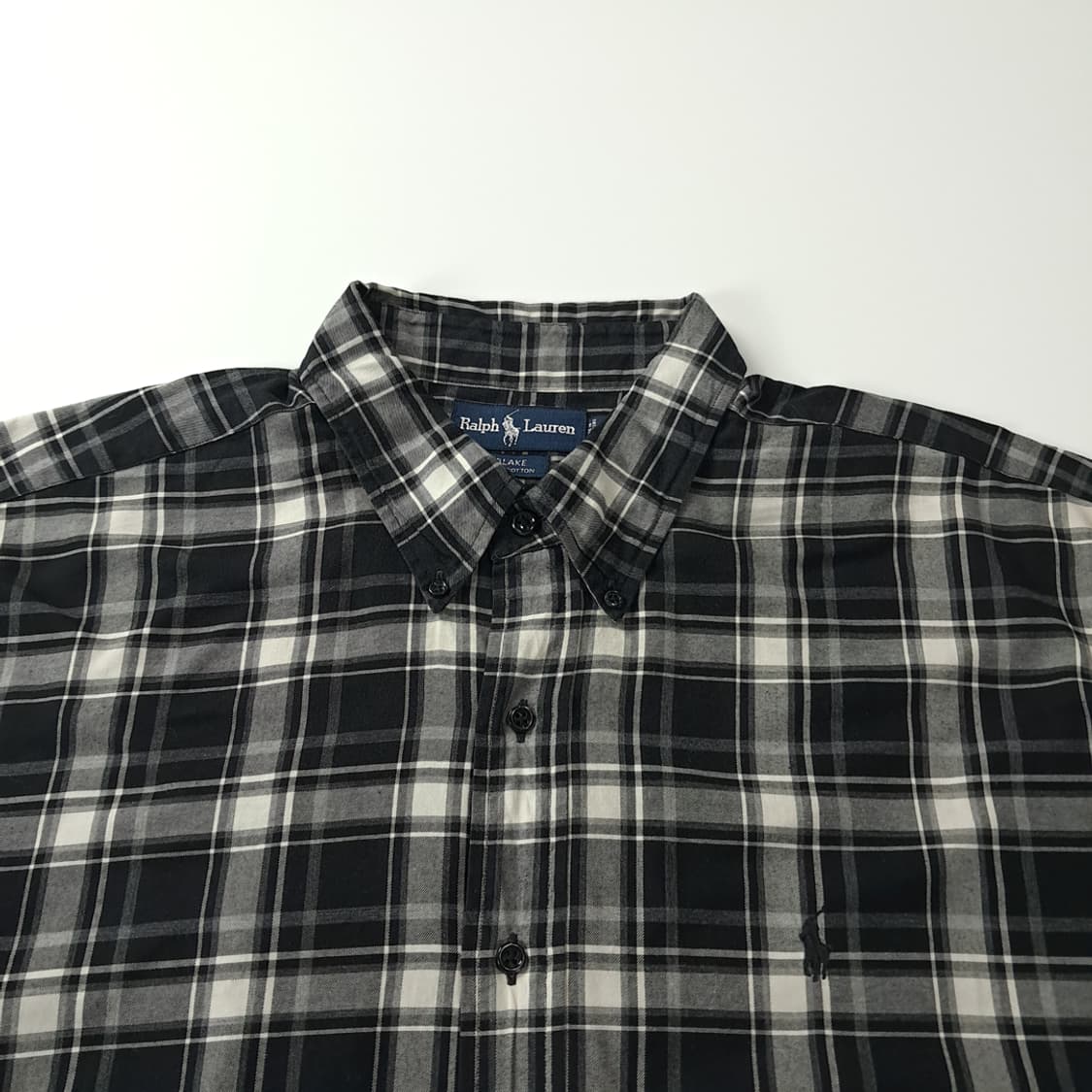 CK579 2XL 폴로 90s 홍콩판 모노 타탄체크 셔츠 남방 상품이미지2