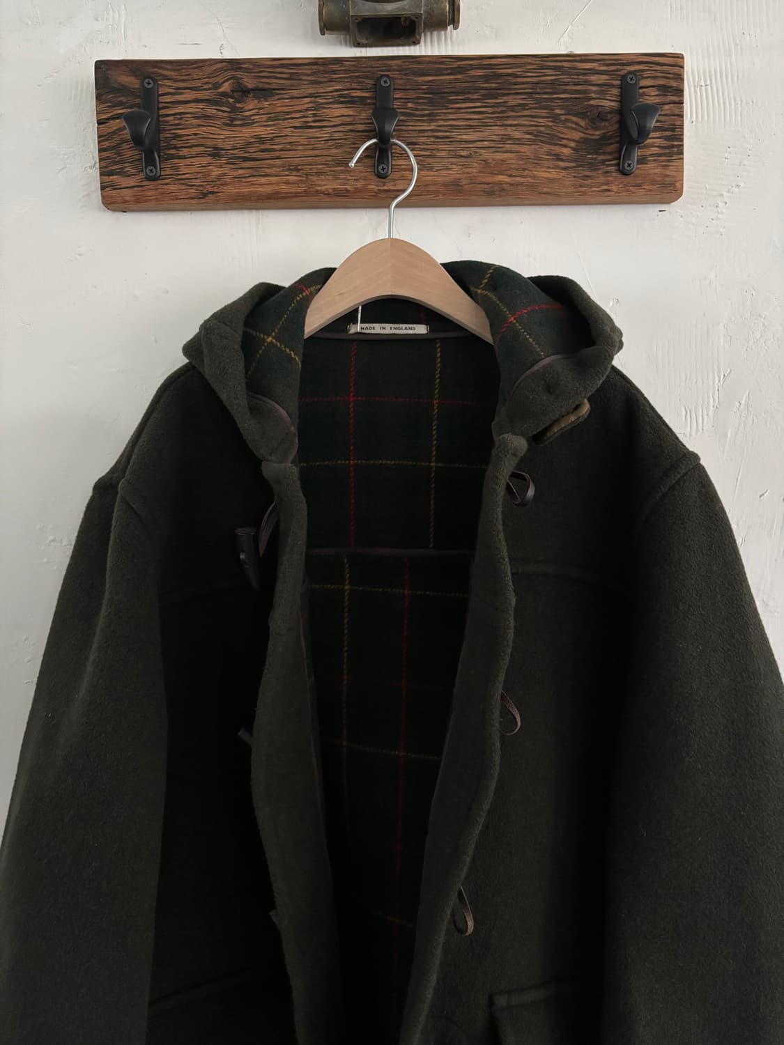 Burberry 버버리 다크 카키 울 더플 코트 상품이미지6