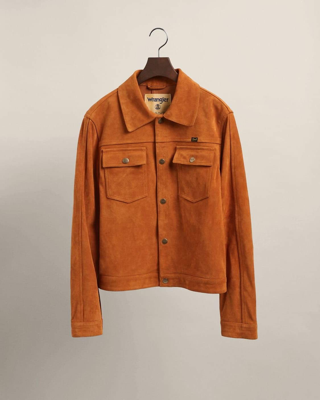 랭글러 Wrangler x gant 스웨이드 트러커 자켓 M Size 상품이미지1