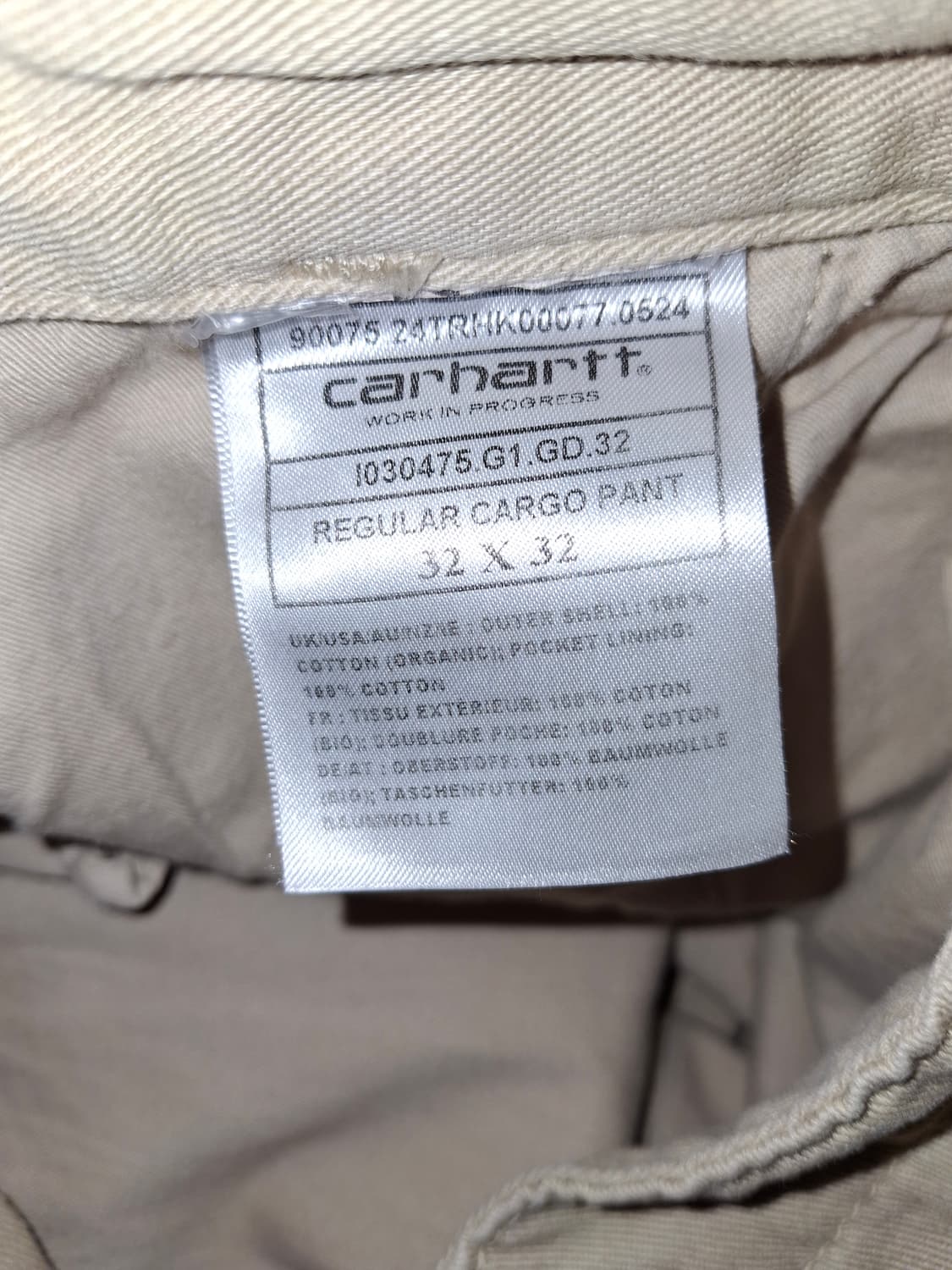 칼하트 윕 레귤러 카고 팬츠 모라가 상품이미지7