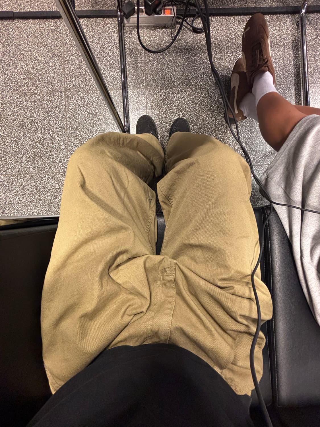 원턱 베이지 코튼 팬츠 상품이미지5