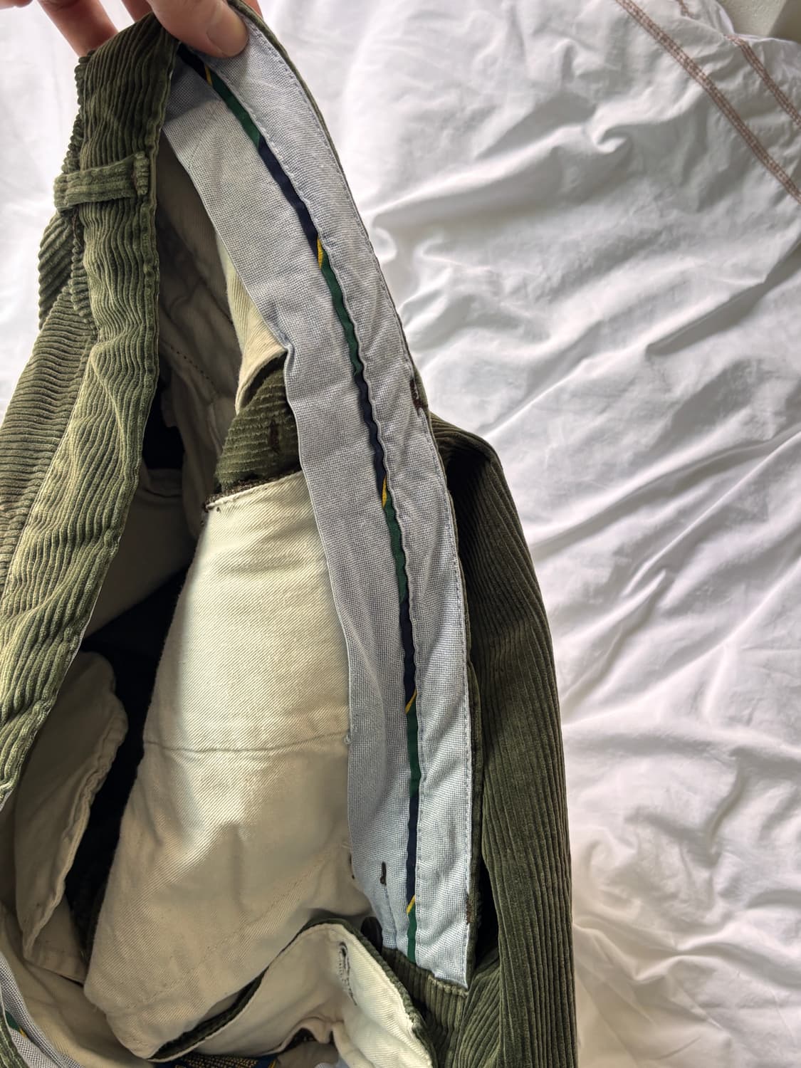 요즘 코듀로이랑은 격이 다른, 빈티지 폴로 럭비라인 올리브 팬츠 34 상품이미지8