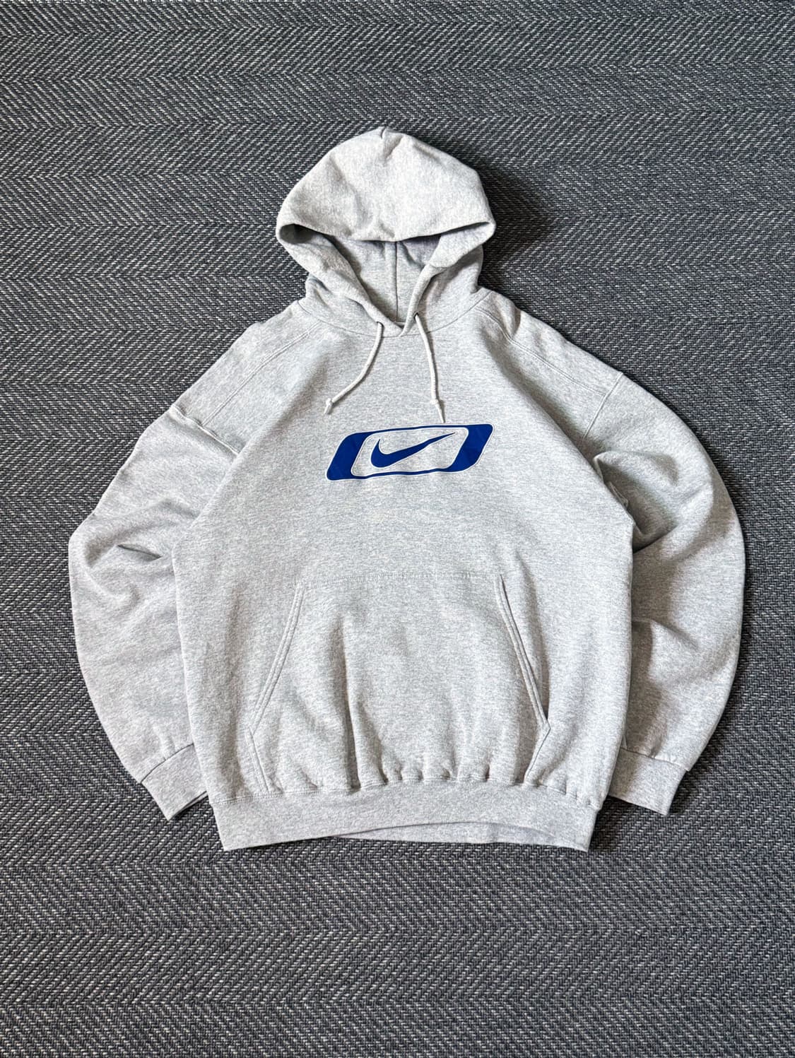 90s USA 나이키 블루 박스 스우시 스웻 후디 (105) 상품이미지1