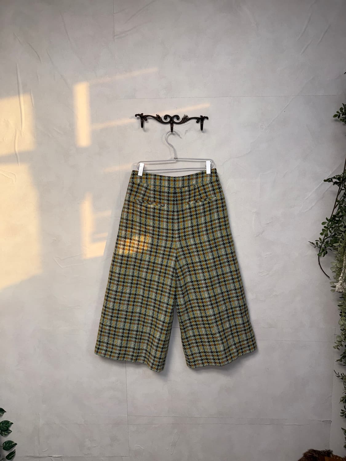 Mint yellow tweed check pants  상품이미지4