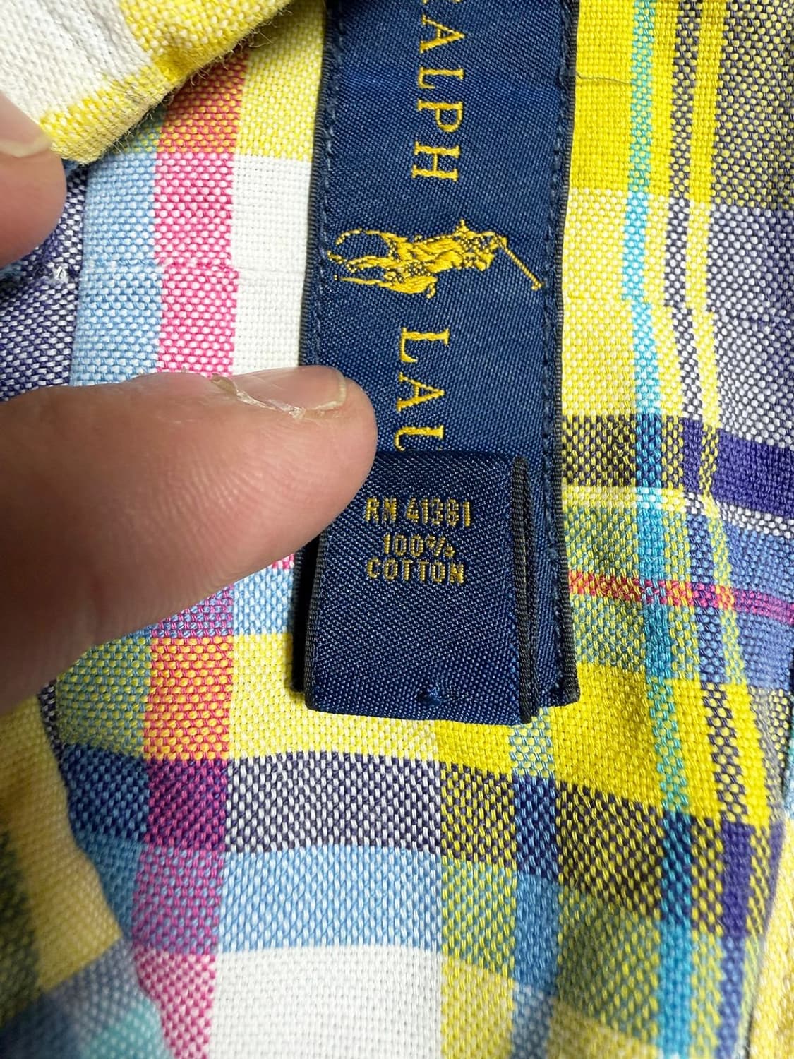폴로 랄프로렌 마드라스 포니 자수 반팔 셔츠 R2340 상품이미지6