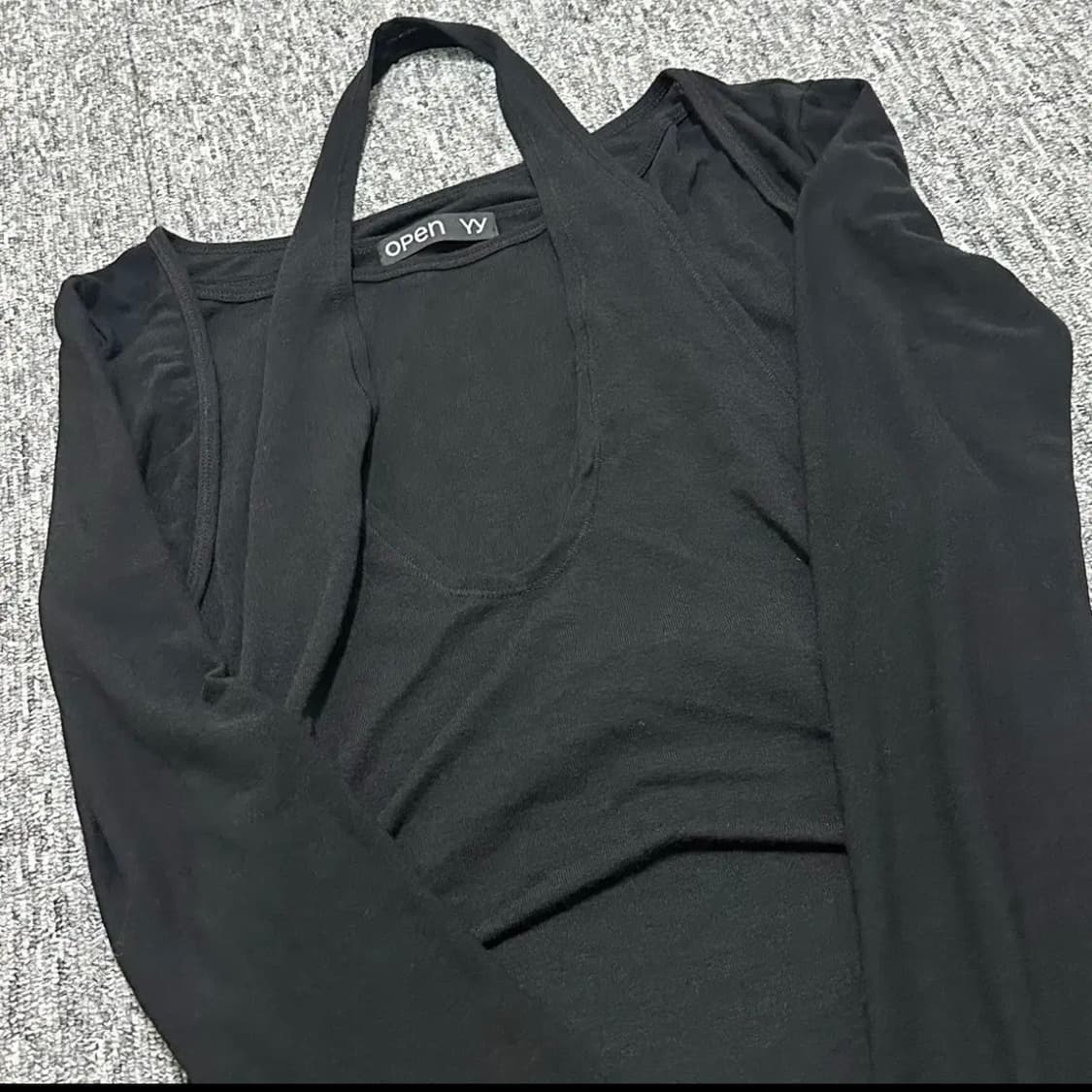 Open yy 오픈 와이와이 볼레로 탑 블랙 CONVERTIBLE 상품이미지3