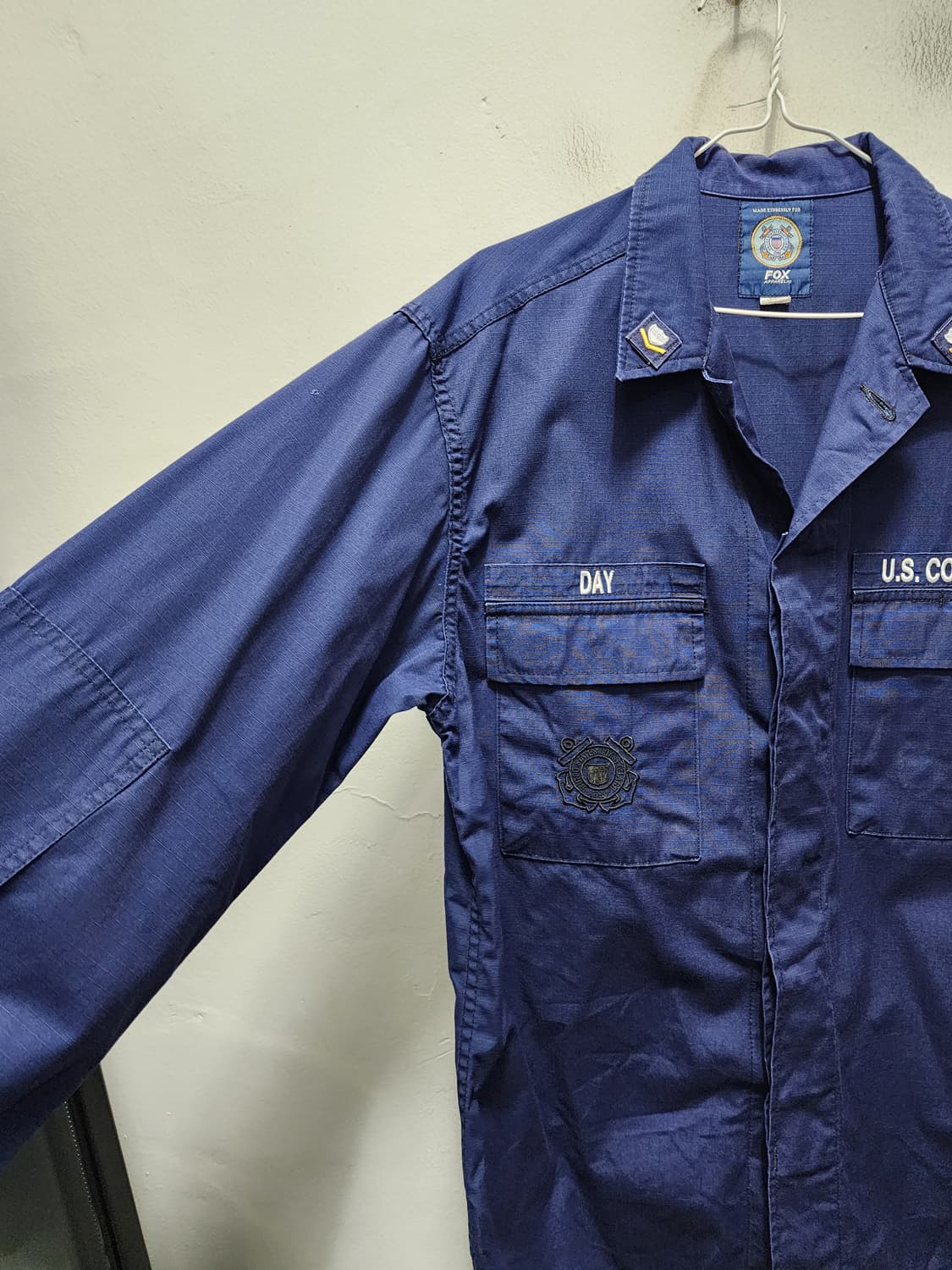 90s 밀리터리 USCG (미국 해안 경비대) 립스탑 셔츠  상품이미지3