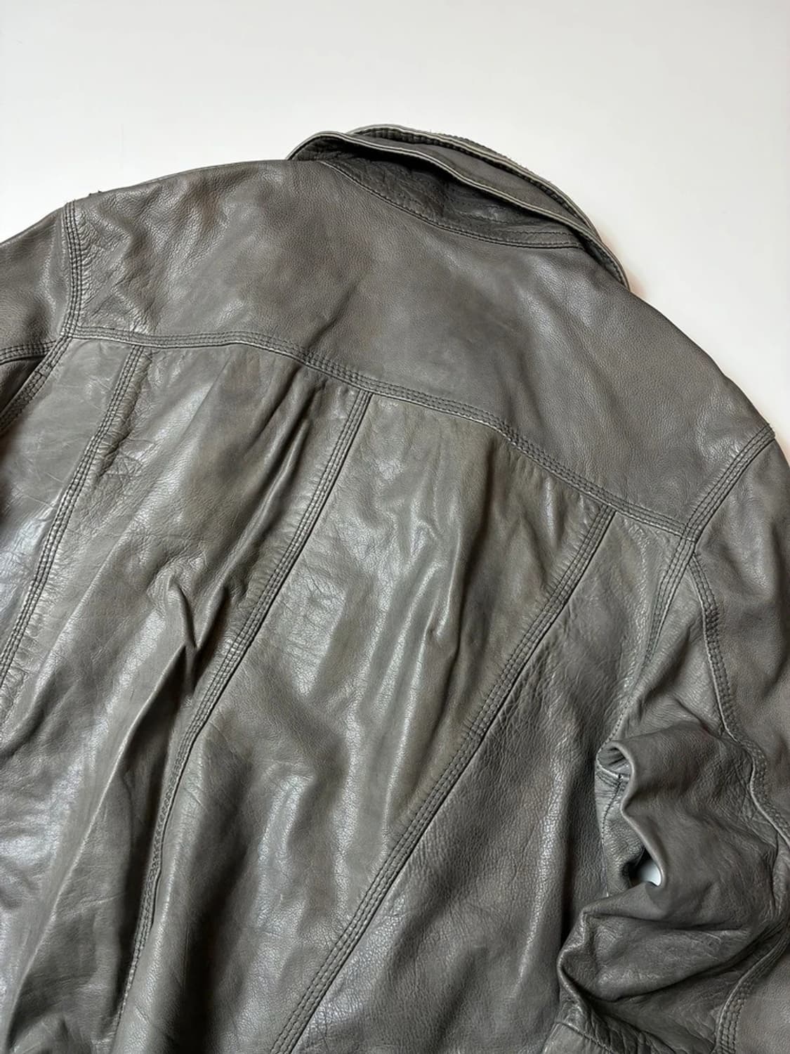 슈퍼드라이 00's 소가죽 유틸리티 하이넥 소가죽 자켓 PN8672 상품이미지7