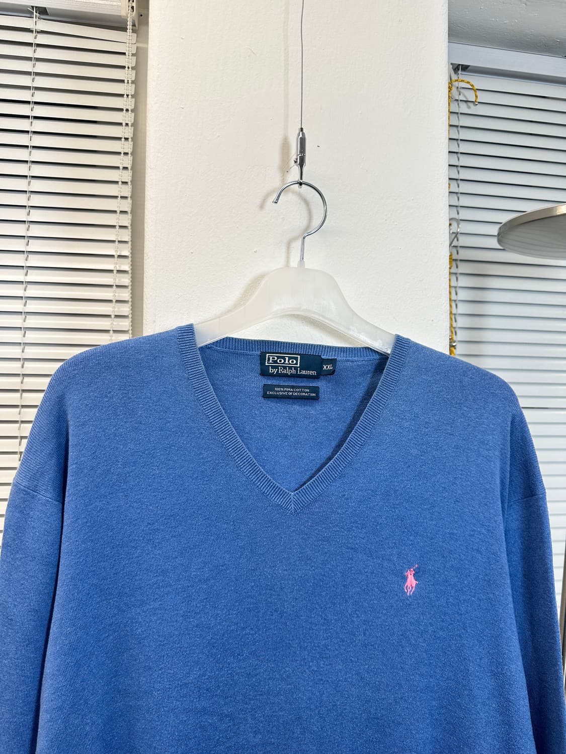 폴로 랄프로렌 피마코튼 브이넥 니트  상품이미지1