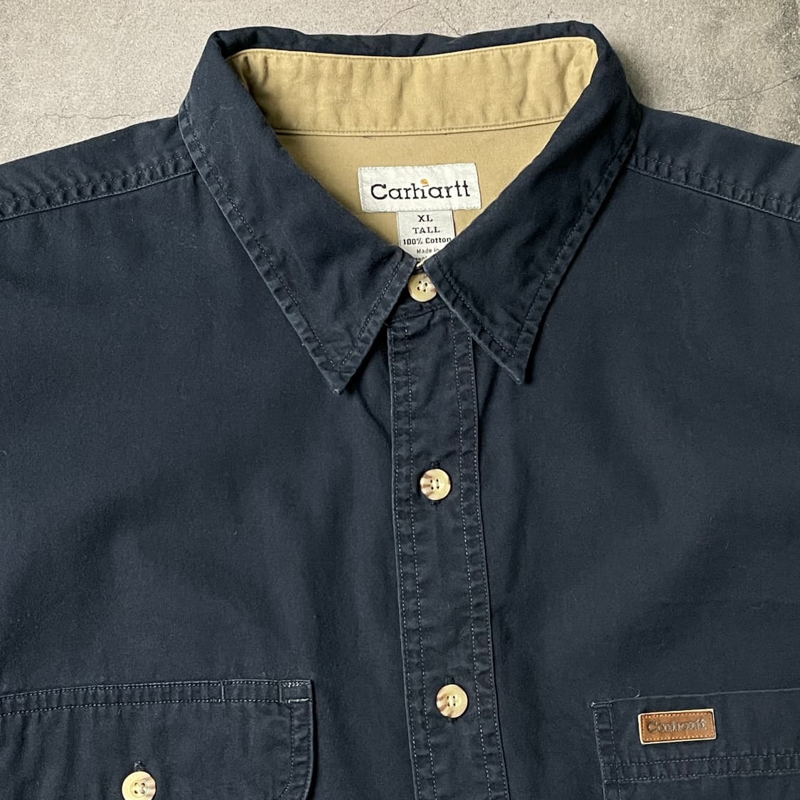CARHARTT 00s 칼하트 네이비 코튼 워크 셔츠 A00920 상품이미지2